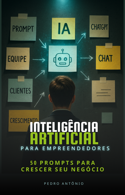 Capa do Ebook IA para Empreendedores - 50 Prompts